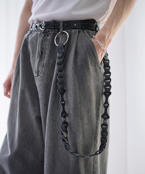 ウォレットチェーン 本革サークルパーツレザーウォレットチェーン