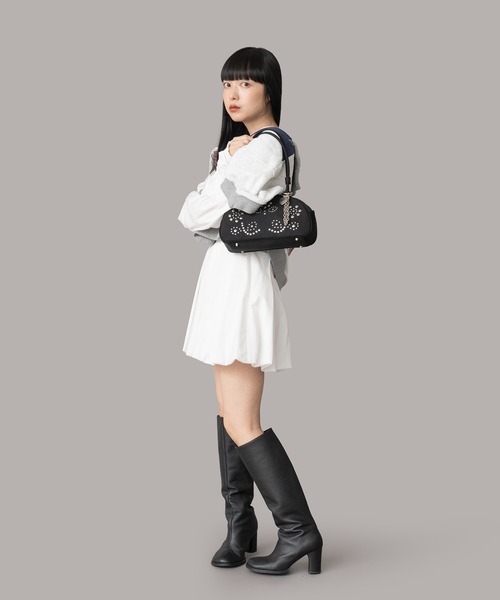 Casselini（キャセリーニ） ボストンバッグ スタッズナイロンボストン