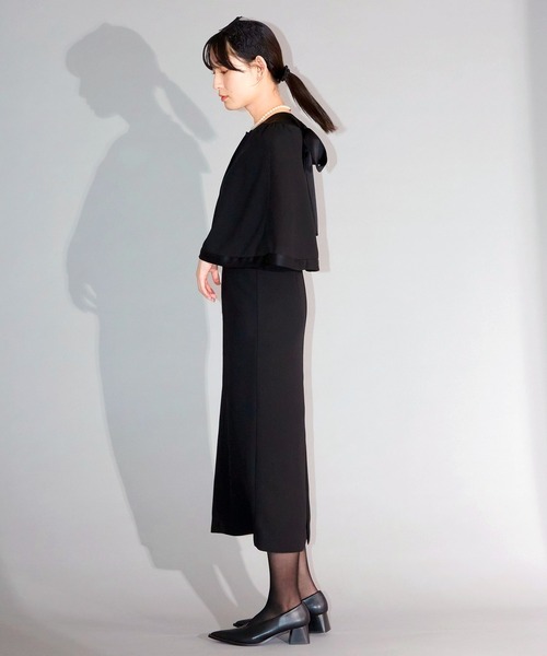 Ranerrh セットアップ ケープデザインフォーマルドレス「喪服