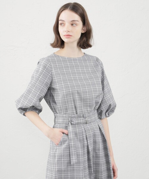 「MACKINTOSH PHILOSOPHY」 7分袖ブラウス 38 グレー レディース