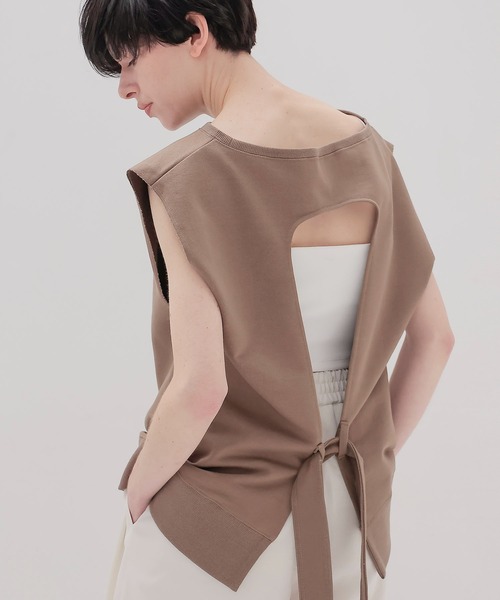 tシャツ back cut out pull(バックカットアウトプルオーバー) レディース
