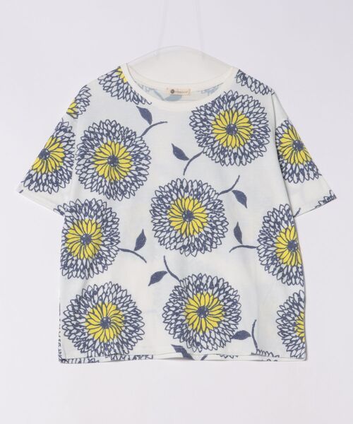 tシャツ (BD)「BARNDOOR」総柄 プリント Tシャツ レディース