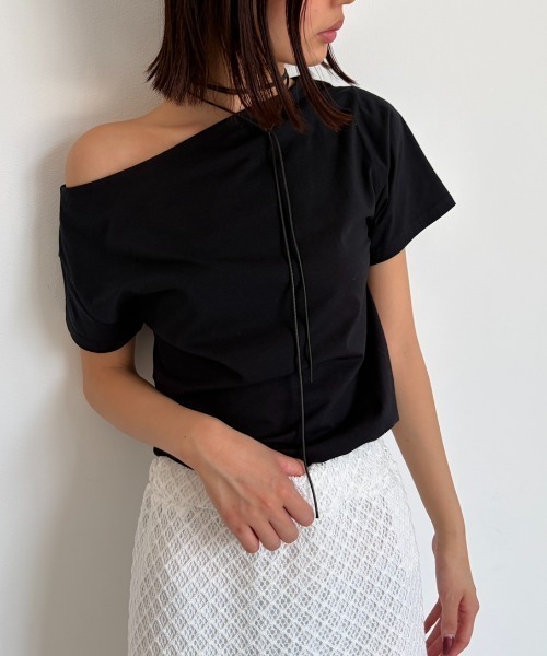 ✨美品✨ Ameri VINTAGE アシンメトリー ワンショルダー シャツ AIC. tシャツ アシンメトリーワンショルダートップス レディース