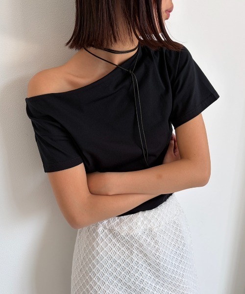 レアENFOLDenfold希少コレクションライン☆アシンメトリートップス AIC. tシャツ アシンメトリーワンショルダートップス レディース