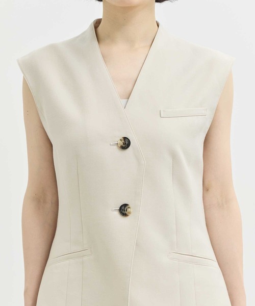 ベスト ジレ 「AKIRANAKA/アキラナカ」EX.V Neck Gilet/別注Vネックジレベスト レディース AKIRANAKA ベスト ジレ 「AKIRANAKA/アキラナカ」EX.V Neck