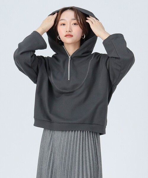 BEAMS HEART（ビームス ハート） パーカー ハーフジップ フード