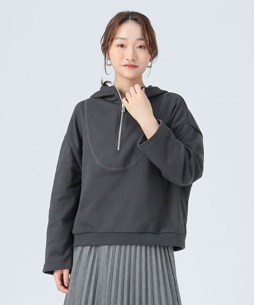 BEAMS HEART（ビームス ハート） パーカー ハーフジップ フード