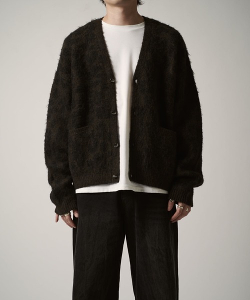 Lui jewelry リブ編み ブラック カーディガン Lui's カーディガン レオパードカーディガン メンズ : ZOZOTOWN