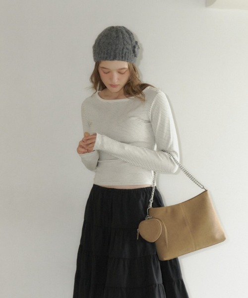 GIUNON tシャツ boat neck border long-t / ボートネックボーダーロンT