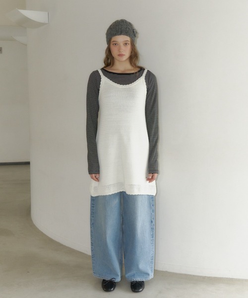GIUNON tシャツ boat neck border long-t / ボートネックボーダーロンT