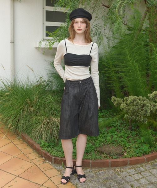 GIUNON tシャツ boat neck border long-t / ボートネックボーダーロンT