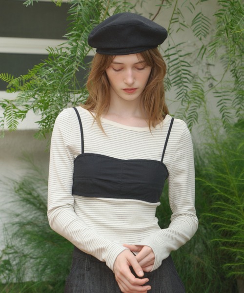 GIUNON tシャツ boat neck border long-t / ボートネックボーダーロンT