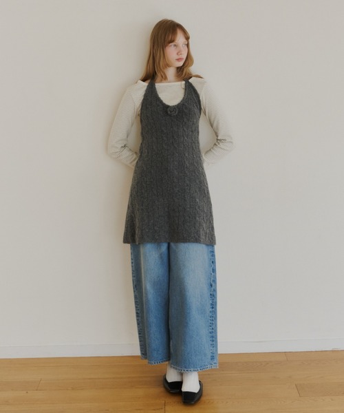 GIUNON tシャツ boat neck border long-t / ボートネックボーダーロンT