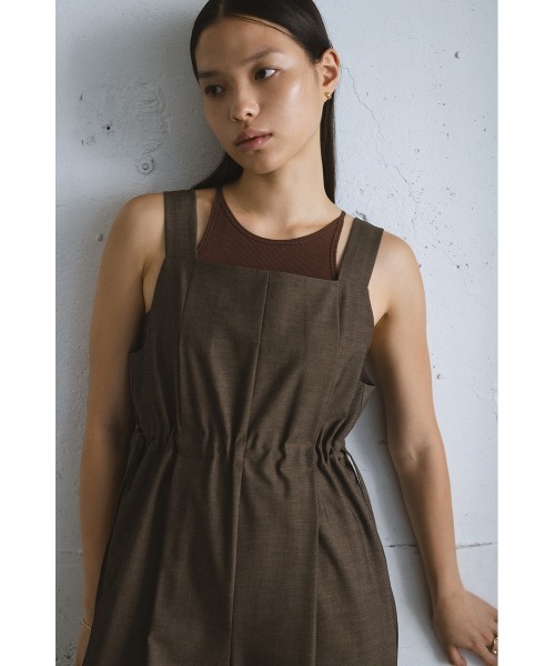 STYLEMIXER オールインワン サイドギャザーワイドロンパース