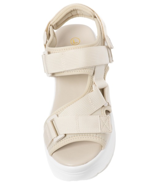 「R&E」 フラットサンダル S ブラック レディース_画像2