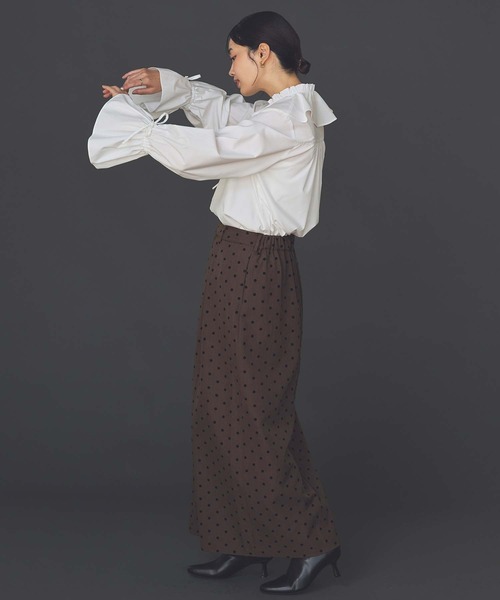 cloche（クロッシェ） スカート フロッキードットタイトスカート