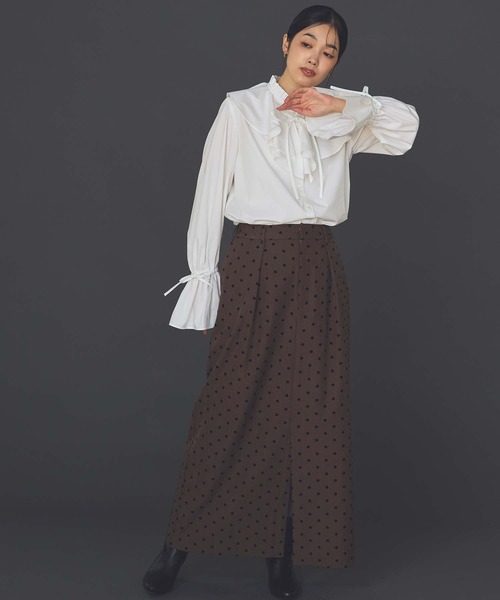 cloche（クロッシェ） スカート フロッキードットタイトスカート