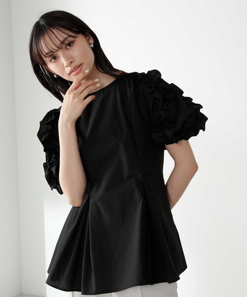 「NATURAL BEAUTY BASIC」 半袖チュニック SMALL オフホワイト レディース_画像6