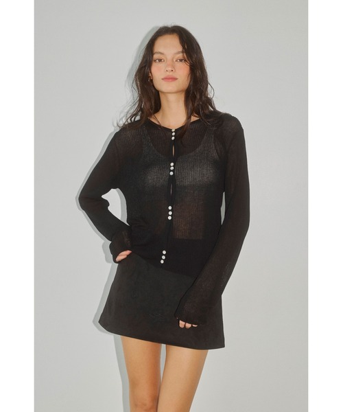 ALEXIA STAM（アリシアスタン） カーディガン Sheer Knit Cardigan