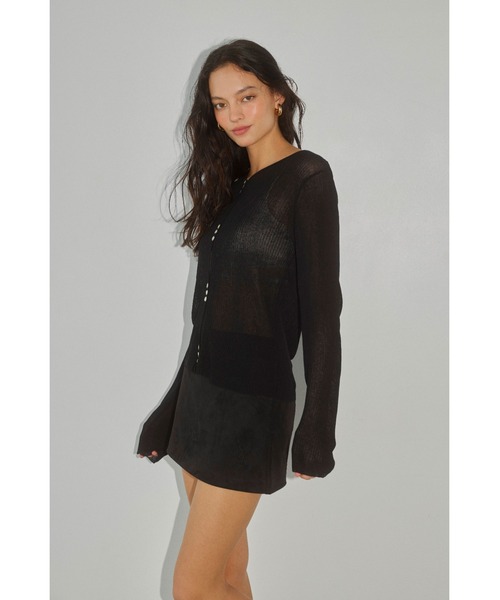 ALEXIA STAM（アリシアスタン） カーディガン Sheer Knit Cardigan