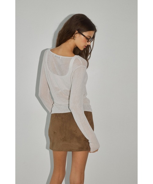 ALEXIA STAM（アリシアスタン） カーディガン Sheer Knit Cardigan