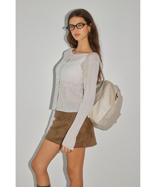 ALEXIA STAM ♡ 前後ろカーディガン３way ALEXIA STAM（アリシアスタン） カーディガン Sheer Knit Cardigan