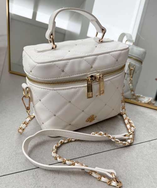 キルティング パール バニティ ショルダーバッグ WEGO（ウィゴー 