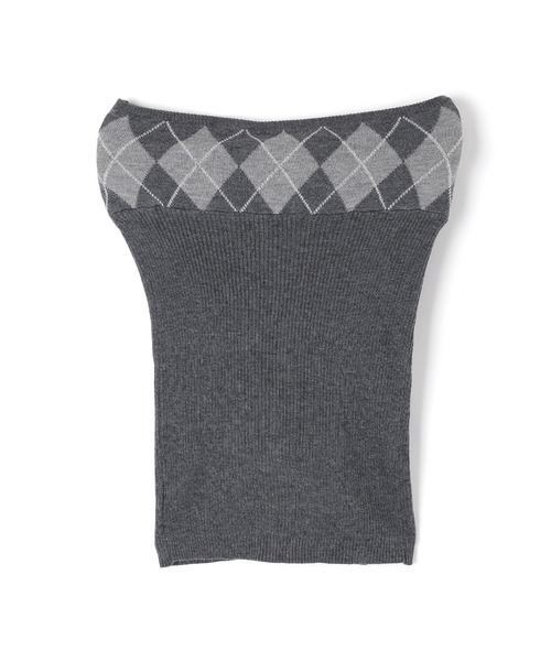 M DOLLY アンサンブル argyle grazia knit set tops/アーガイル