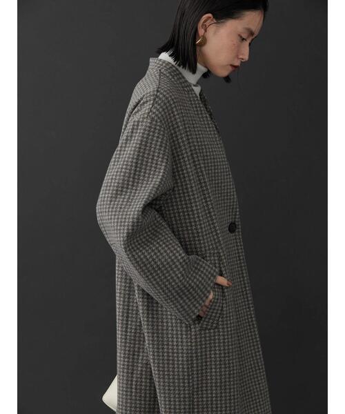 「AMERICAN HOLIC」 ノーカラーコート M グレー レディース_画像7