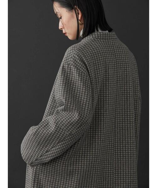 「AMERICAN HOLIC」 ノーカラーコート M グレー レディース_画像9