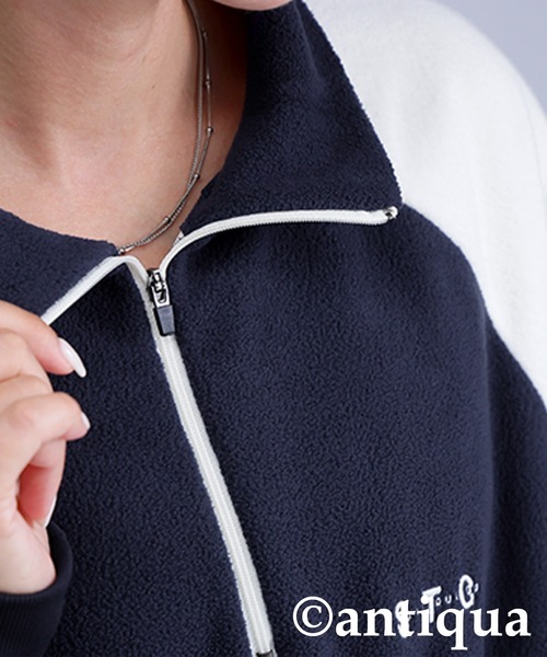 antiqua（アンティカ） 「STCH」配色フリーストップス レディース