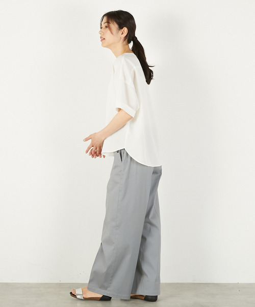 「MELROSE claire」 半袖ブラウス FREE レモンイエロー レディース_画像4