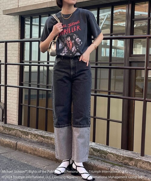 「GOOD ROCK SPEED」 半袖Tシャツ FREE チャコールグレー レディース_画像2