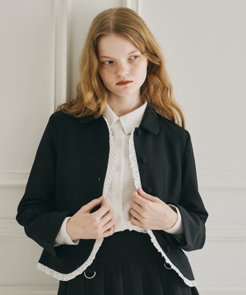 ジャケット テーラードジャケット frill lady jacket / フリルデザイン