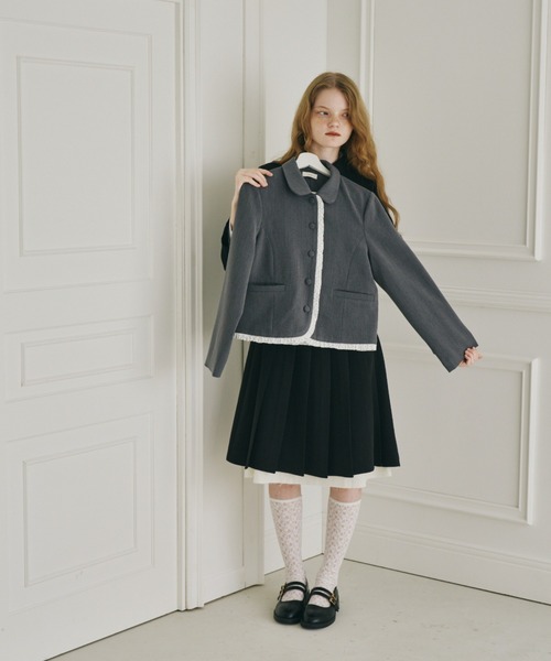 ジャケット テーラードジャケット frill lady jacket / フリルデザイン