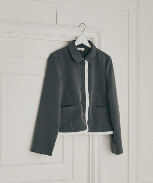 ジャケット テーラードジャケット frill lady jacket / フリルデザイン