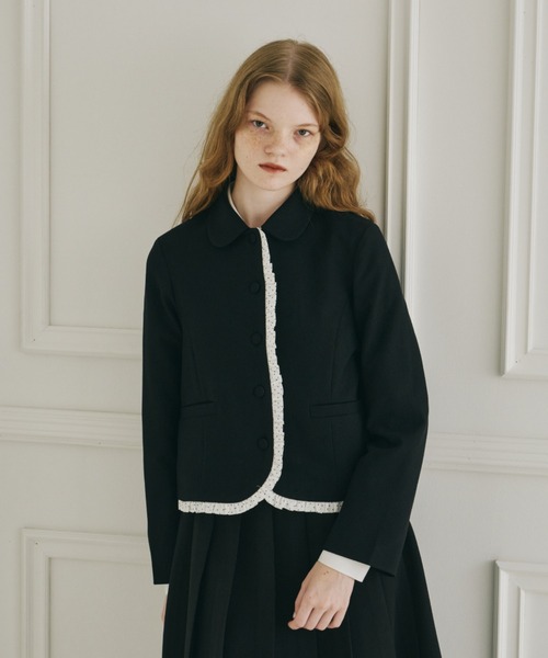 ジャケット テーラードジャケット frill lady jacket / フリルデザイン