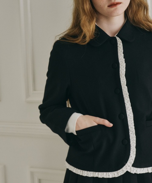 ジャケット テーラードジャケット frill lady jacket / フリルデザイン