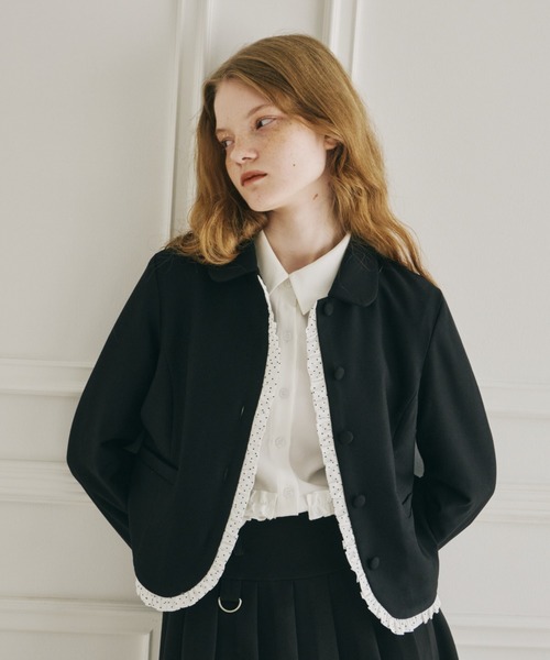 ジャケット テーラードジャケット frill lady jacket / フリルデザイン