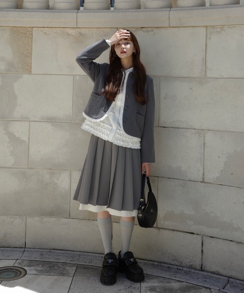 ジャケット テーラードジャケット frill lady jacket / フリルデザイン