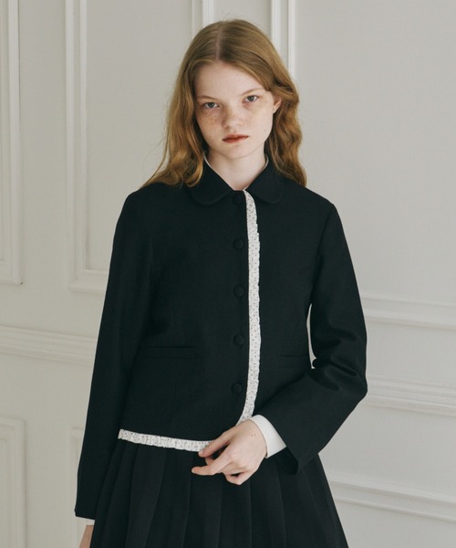 idem frill lady jacket フリルデザインコンパクトジャケット idem（イデム）の「frill lady jacket / フリルデザインコンパクト