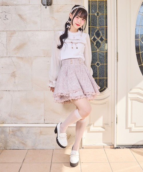 ROJITA（ロジータ） スカート ダブルフレア裾レーススカート