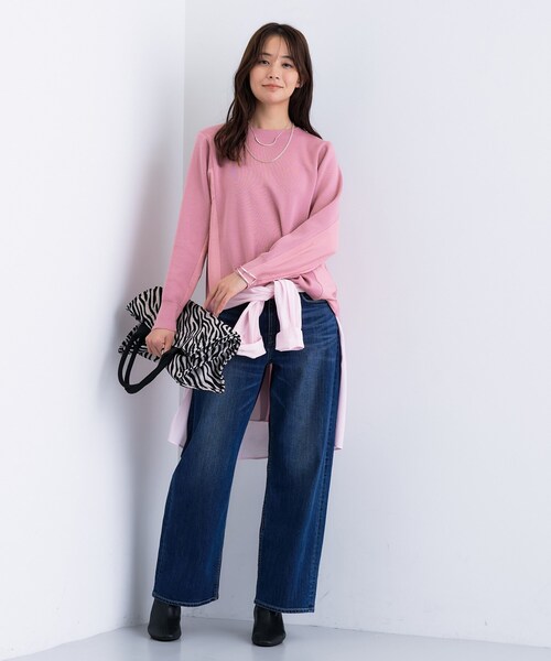 INDIVI（インディヴィ） ニット セーター 「洗える／選べる8色」トーン