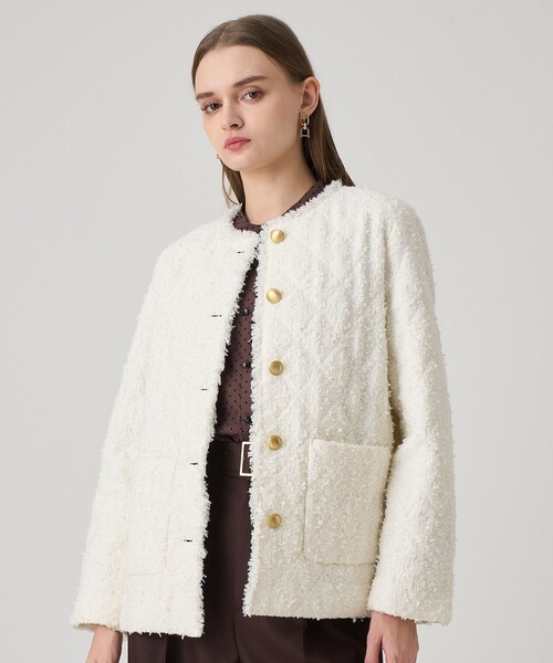 ANAYI（アナイ） コート アウター フラッグツイードキルティングコート