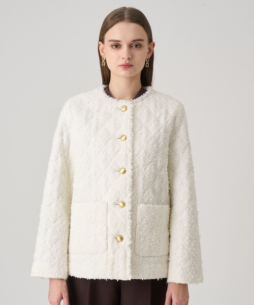 美品　ANAYI アナイ　ツイード　ベルト付き　コート　新タグ Model Styling vol.202407781｜STYLING|ANAYI OFFICIAL ONLINE STORE