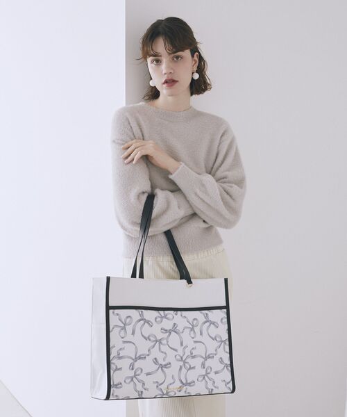 Maison de FLEUR（メゾンドフルール） トートバッグ リボンプリント
