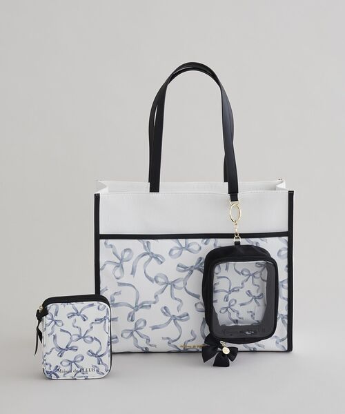 Maison de FLEUR（メゾンドフルール） トートバッグ リボンプリント