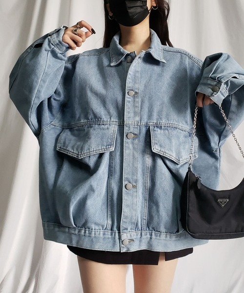 me+em select（ミームセレクト） デニムジャケット FREE ブルー