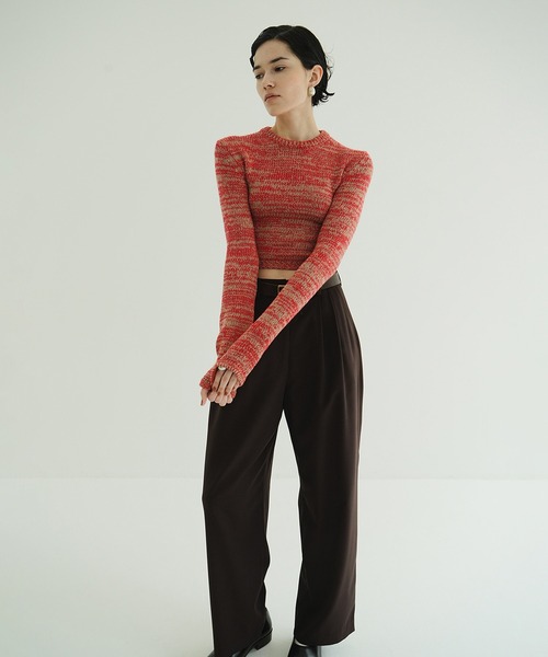 CLANE(クラネ) ニット セーター COTTON SHORT KNIT TOPS レディース CLANE(クラネ) ニット セーター COTTON SHORT KNIT TOPS レディース