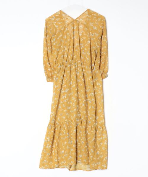 KBF（ケービーエフ） 7分袖ワンピース ONE イエロー レディース